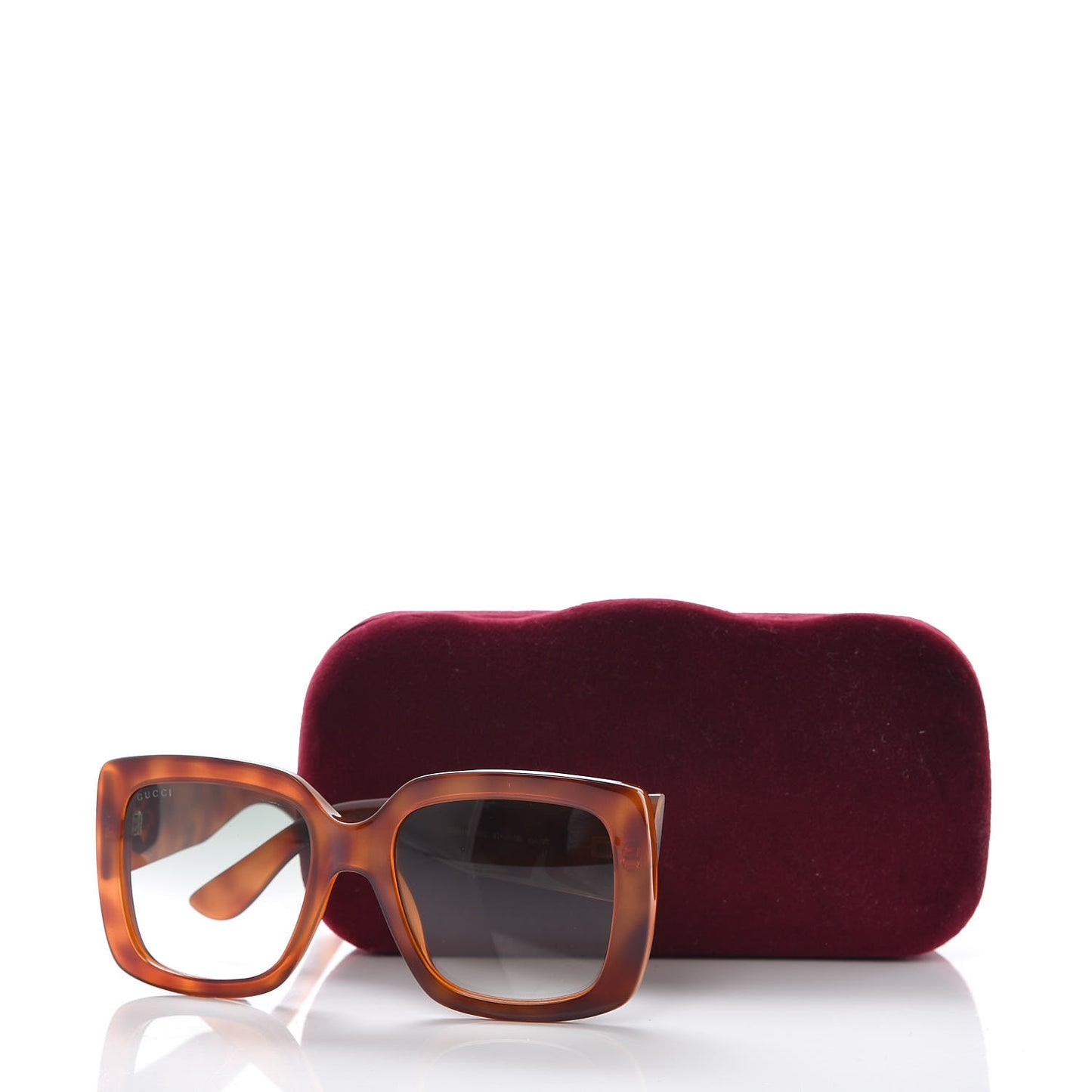 Acetate Square Frame Sunglasses GG0141S Tortoise