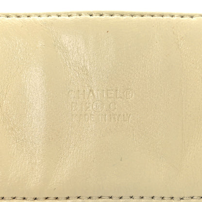 Chanel Lambskin Quilted CC Turnlock Cuff Bracelet White 4 of 4