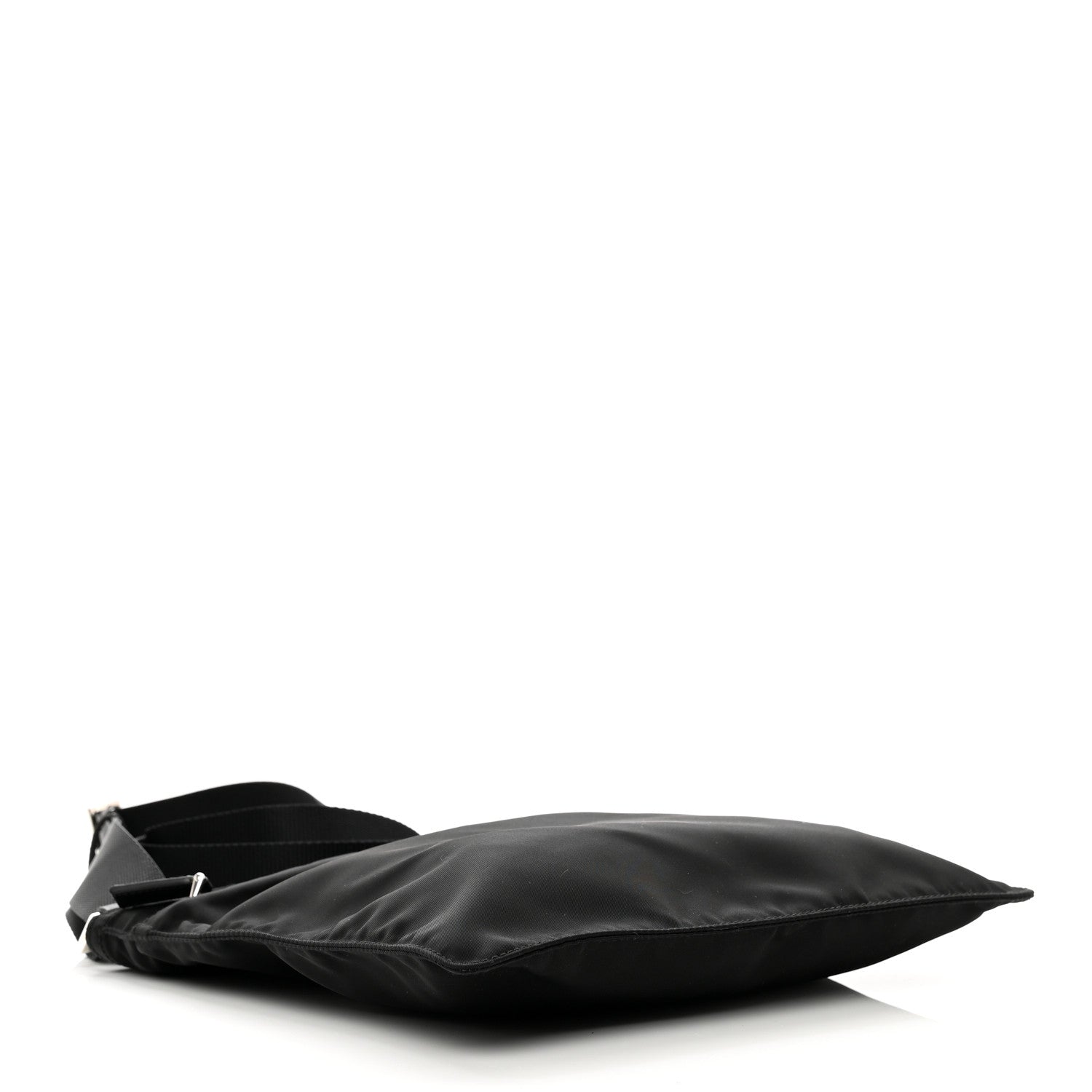Prada Nylon Vela Flat Messenger Bag Black 4 of 9