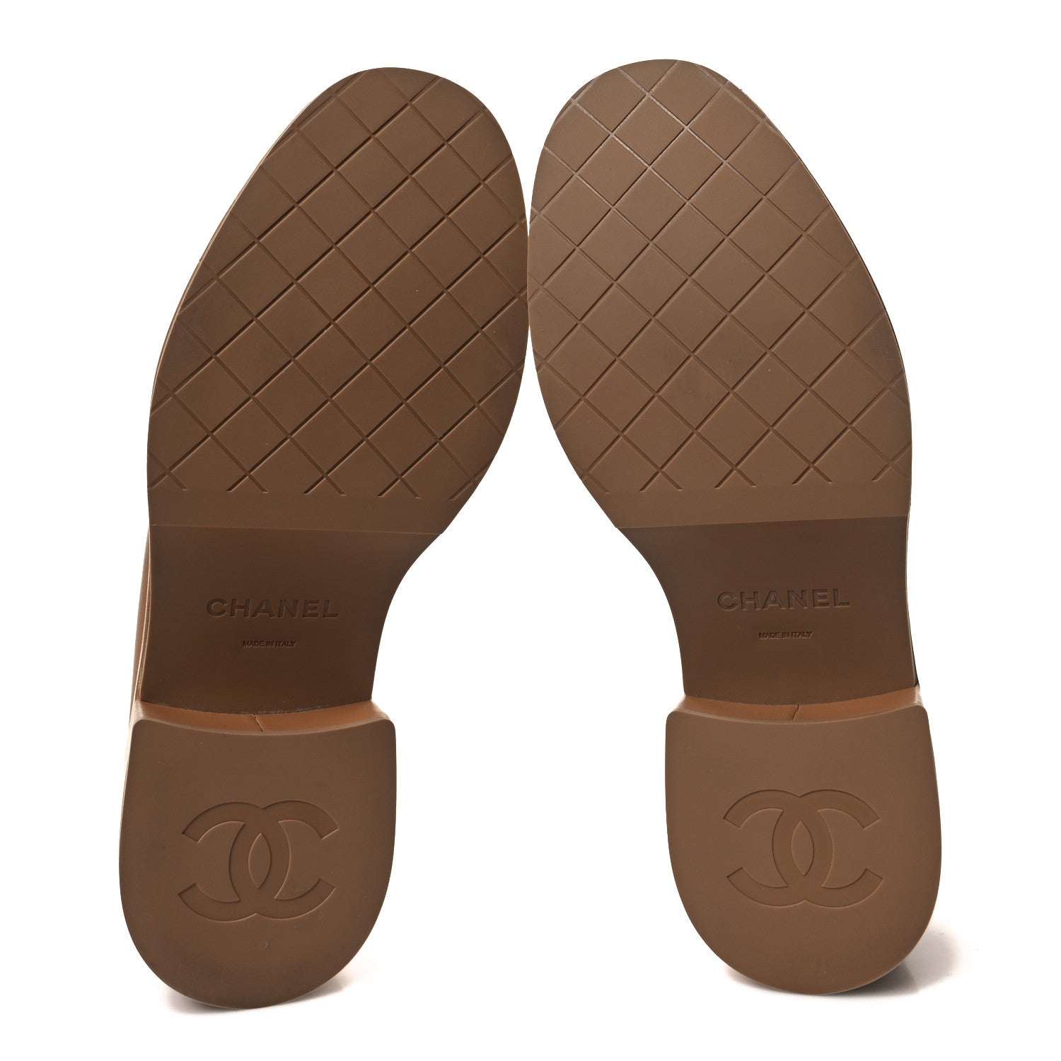Chanel Calfskin CC Platform Loafers 38 Beige 5 of 9
