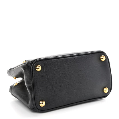 Prada Saffiano Lux Micro Galleria Double Zip Tote Black 4 of 10