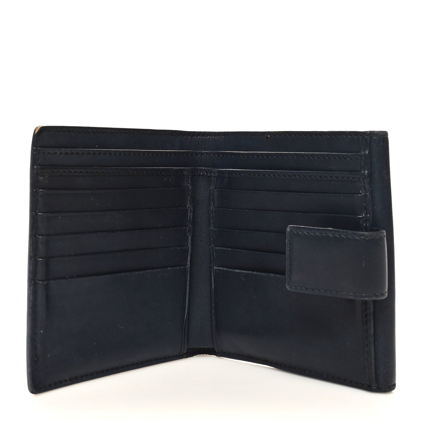 GG Supreme Monogram French Flap Wallet Black