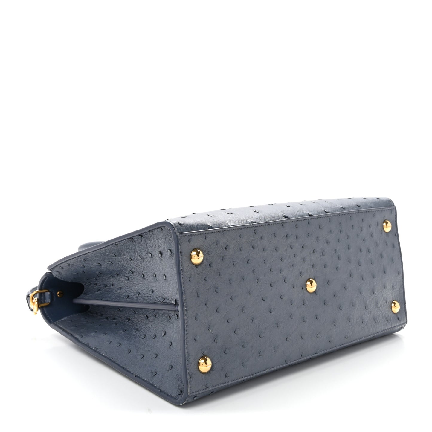 Ostrich Large St. Honore Tote Dark Denim