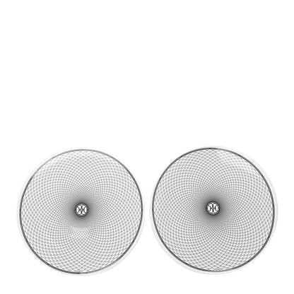 Hermes Porcelain H Deco Dinner Plate Set of 2 Black White 1 of 5