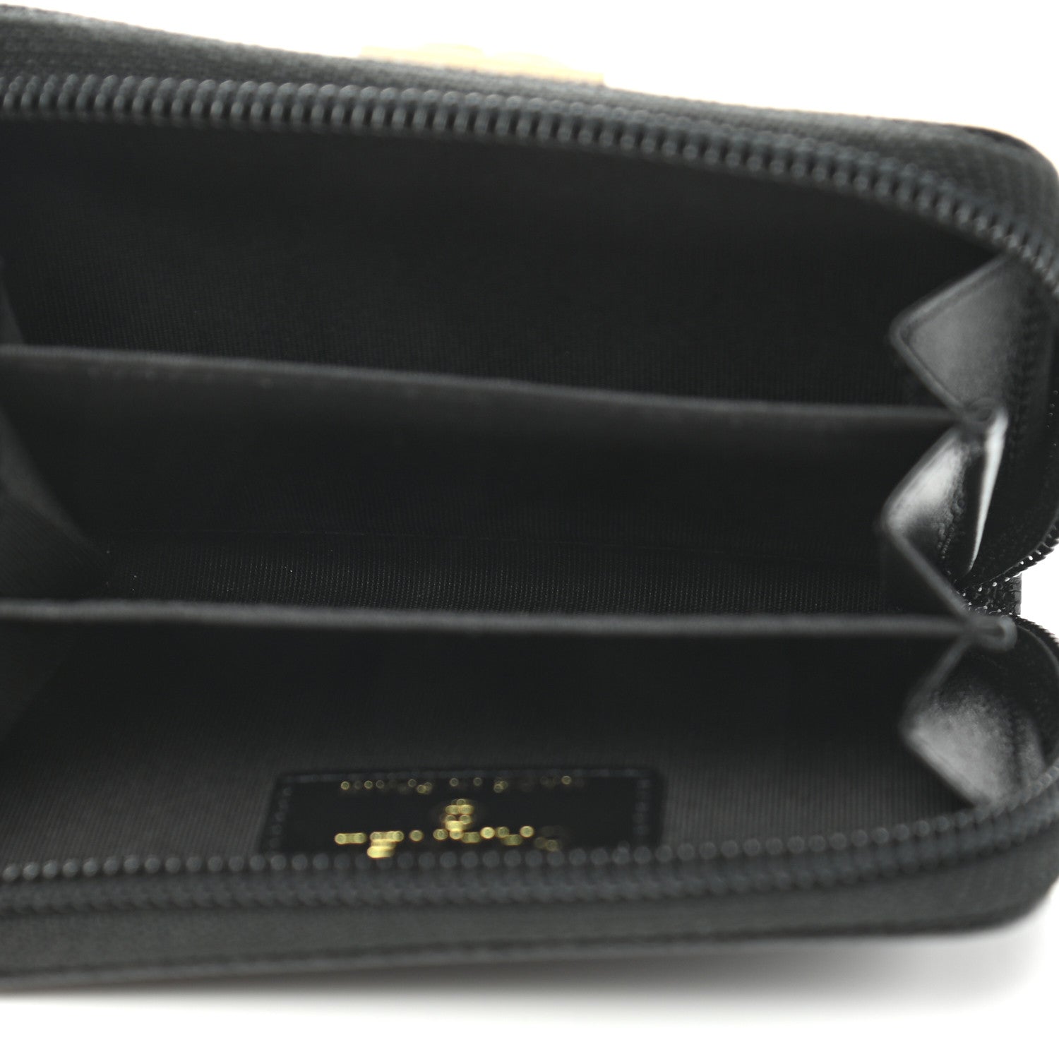Chanel Caviar Quilted Boy Zip Around Coin Purse Wallet Black 4 of 7