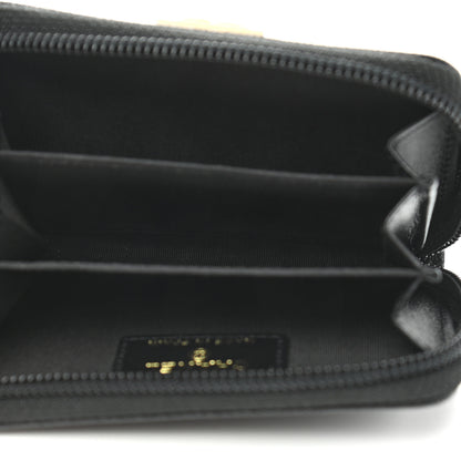 Chanel Caviar Quilted Boy Zip Around Coin Purse Wallet Black 4 of 7