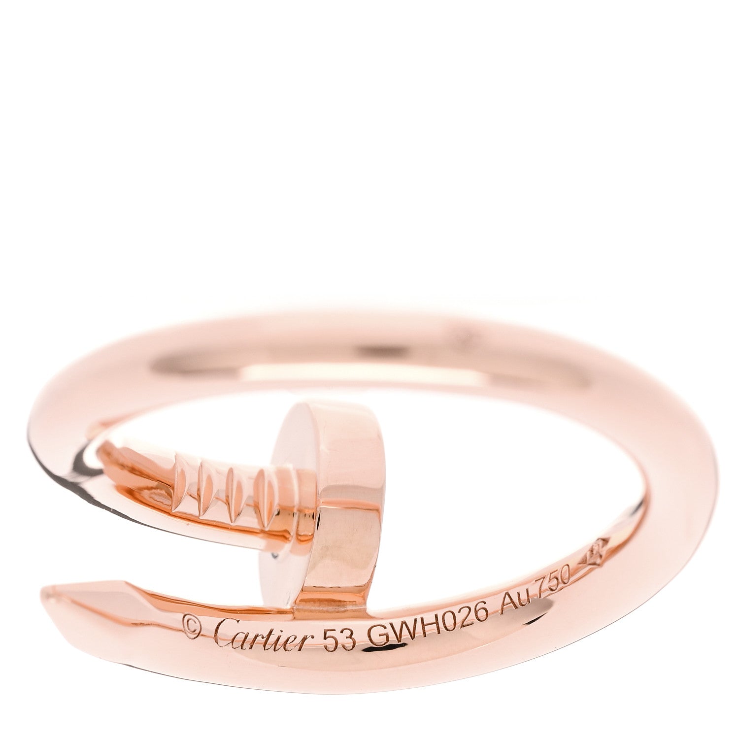 Cartier 18K Pink Gold Juste Un Clou Ring 53 6.25 4 of 5