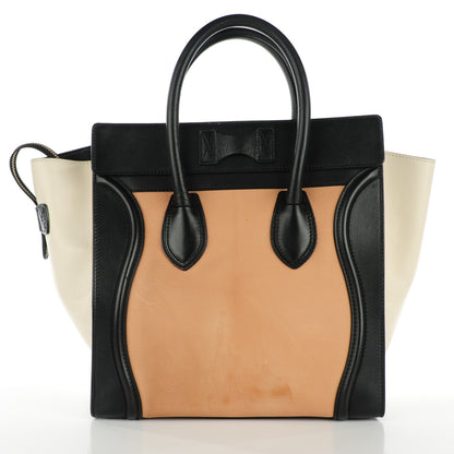 Celine Velluto Calfskin Mini Tri-Color Luggage Flesh 6 of 10