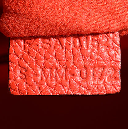 Celine Drummed Calfskin Mini Luggage Vermillion 8 of 8