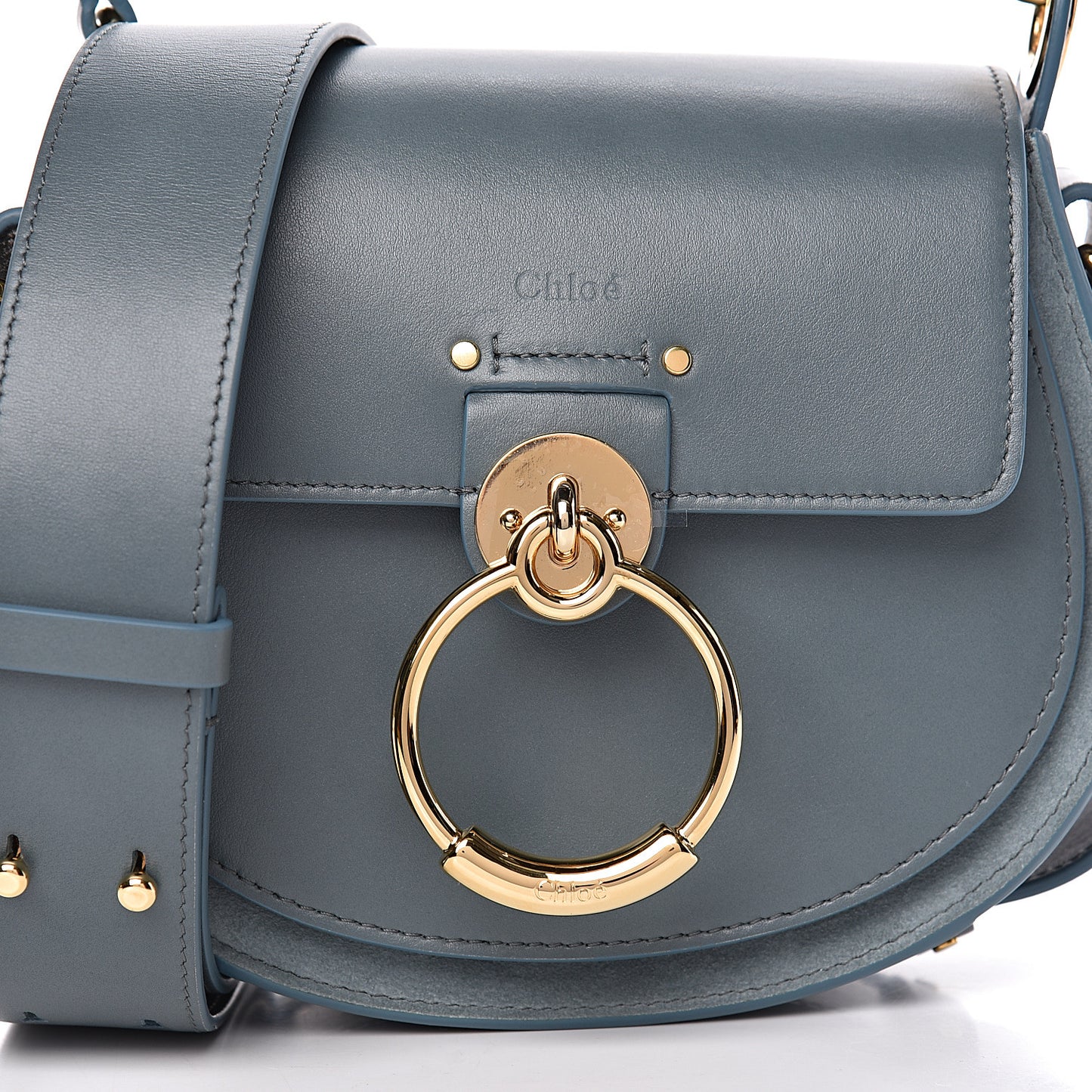 Calfskin Small Tess Bag Cloudy Blue