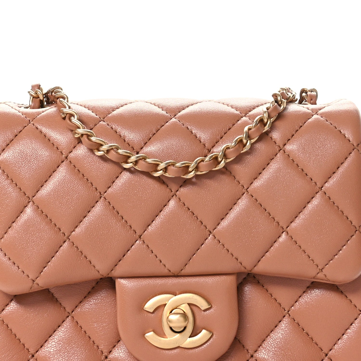 Chanel Lambskin Quilted Mini Pearl Crush Flap Brown Brown 8 of 11