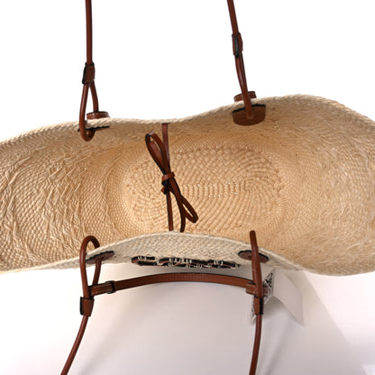 Loewe Iraca Palm Calfskin Anagram Basket Bag Natural Tan 4 of 11