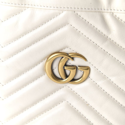 Gucci Calfskin Matelasse Mini GG Marmont 2.0 Bucket Bag White 9 of 9