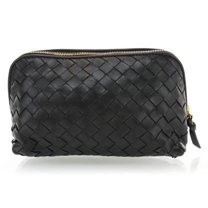 Bottega Veneta Nappa Intrecciato Cosmetic Case Black 1 of 7