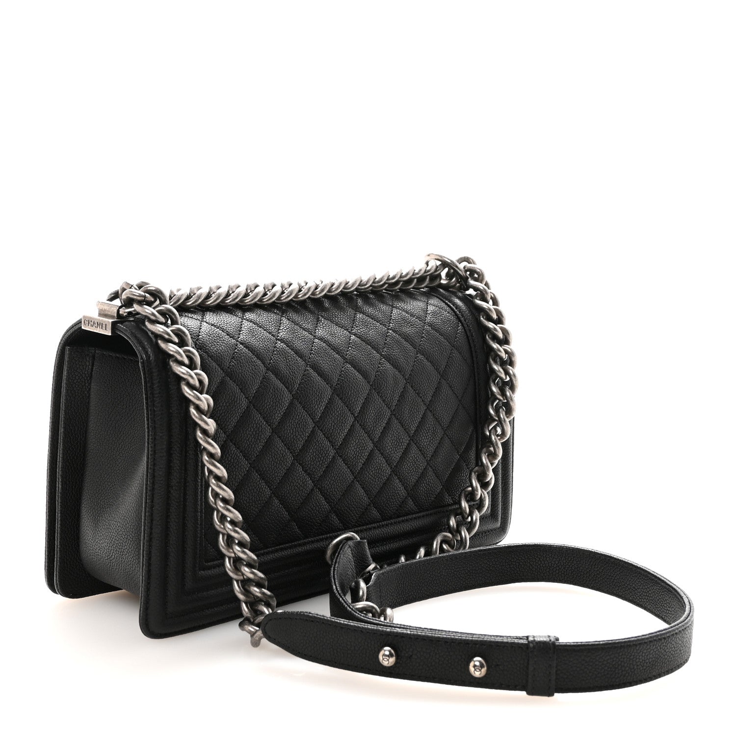 Chanel Caviar Quilted Medium Boy Flap Black 3 of 11