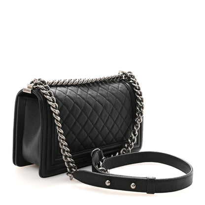 Chanel Caviar Quilted Medium Boy Flap Black 3 of 11