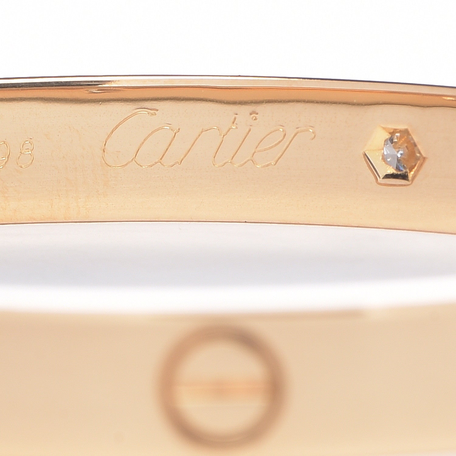 Cartier 18K Yellow Gold 6 Diamond LOVE Bracelet 16 7 of 7