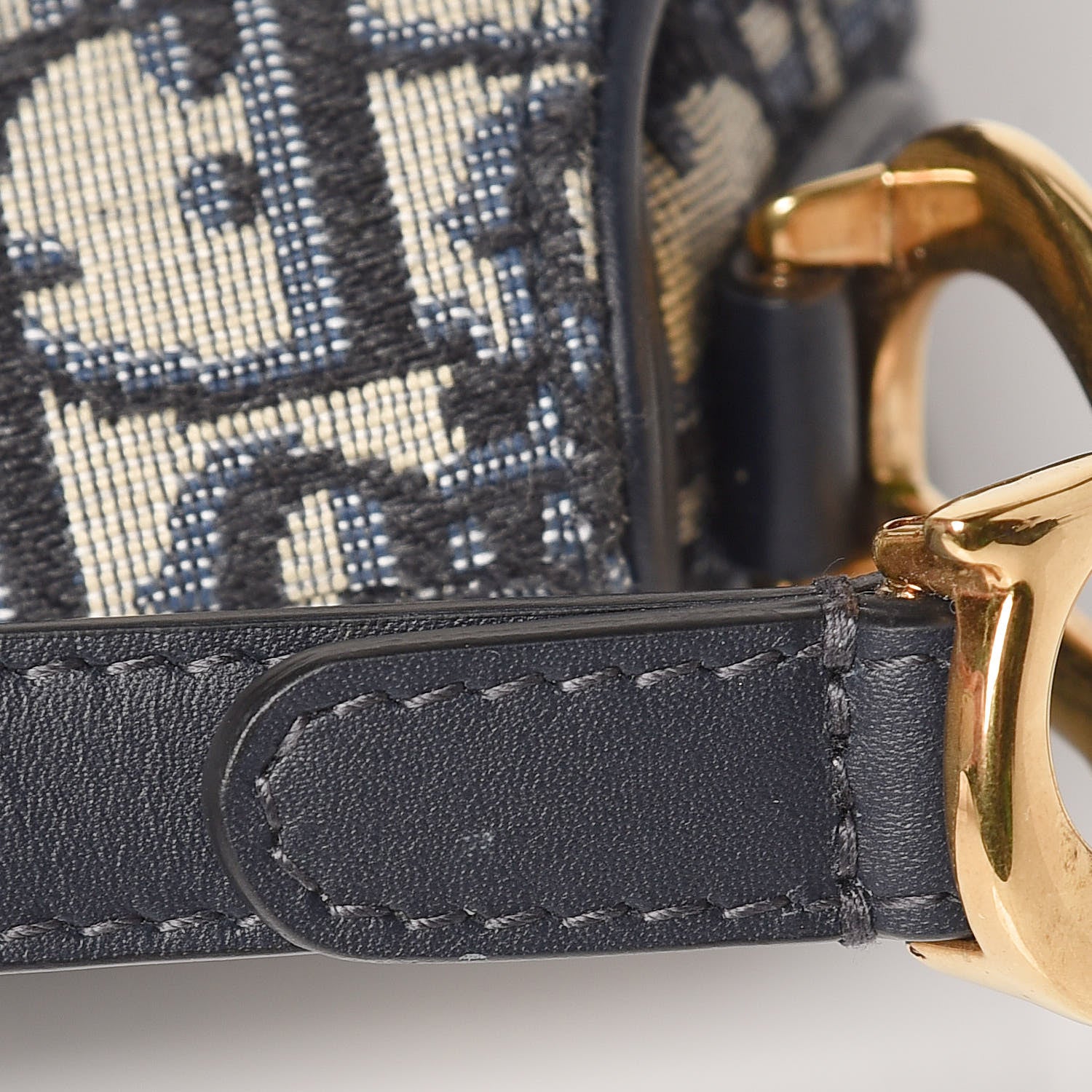 Christian Dior Oblique Mini Saddle Bag Blue 12 of 19