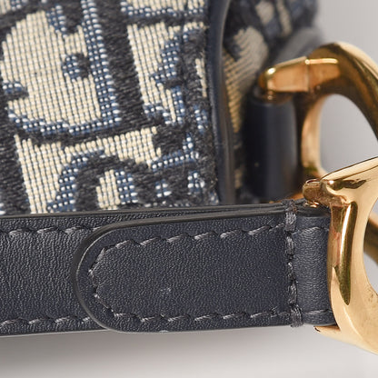 Christian Dior Oblique Mini Saddle Bag Blue 12 of 19