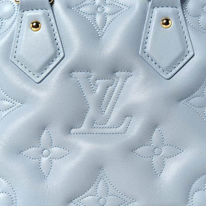 Louis Vuitton Calfskin Bubblegram Alma BB Ice Blue 7 of 11