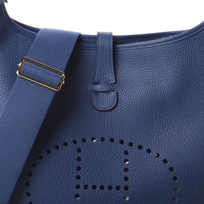 Hermes Taurillon Clemence Evelyne III GM Deep Blue 7 of 9