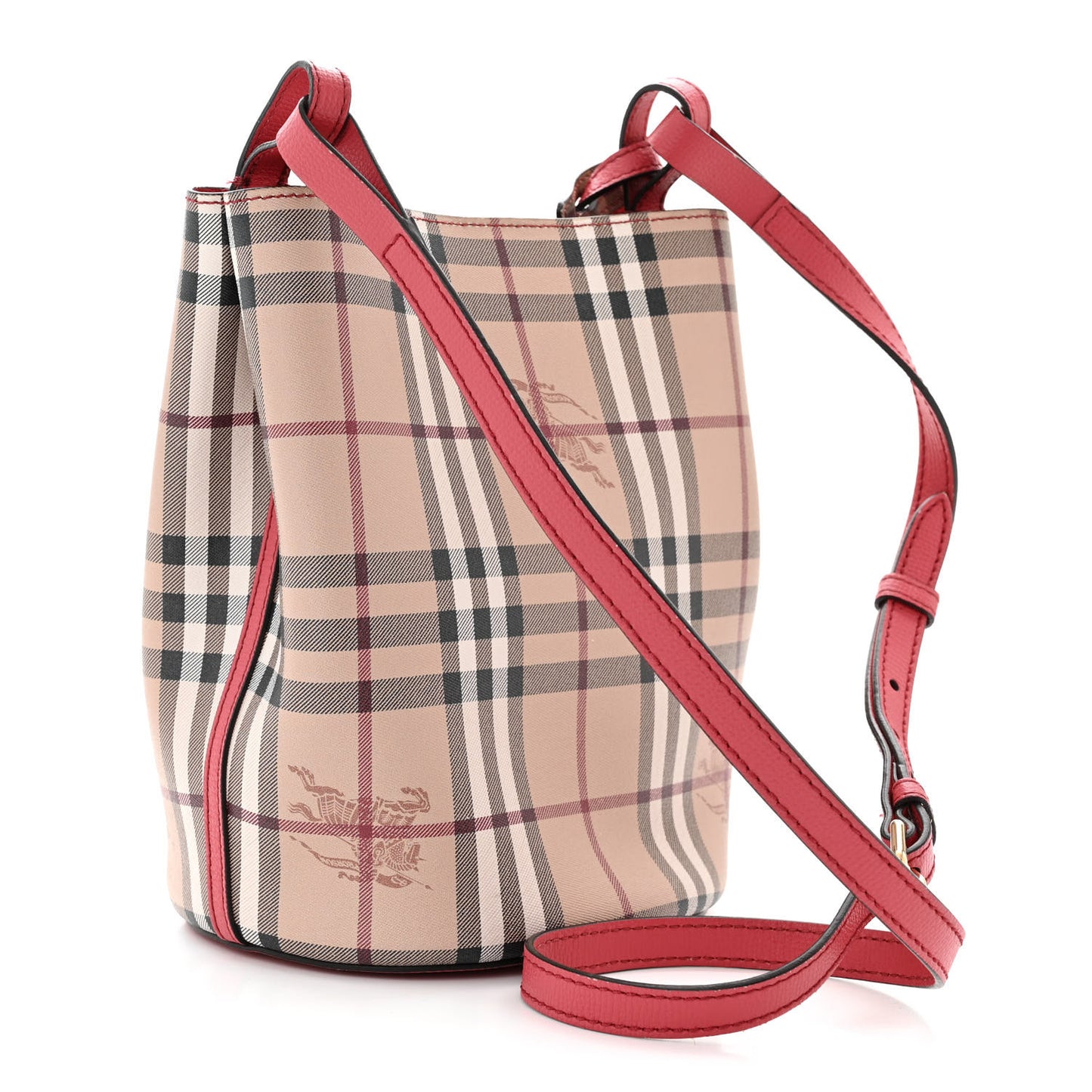 Haymarket Check Colours Small Lorne Bucket Crossbody Pink