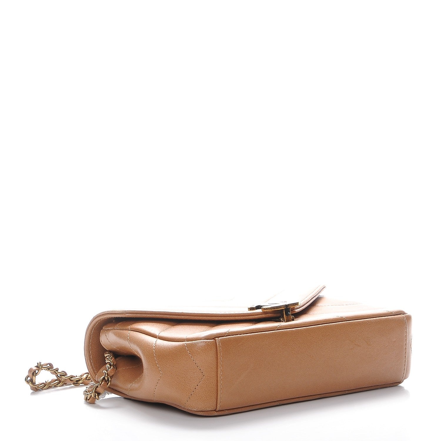 Chanel Lambskin Chevron Mini Coco Envelope Flap Beige 4 of 10