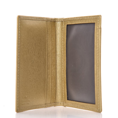 Gucci Textured Calfskin Betty Card Case Gold 5 of 7