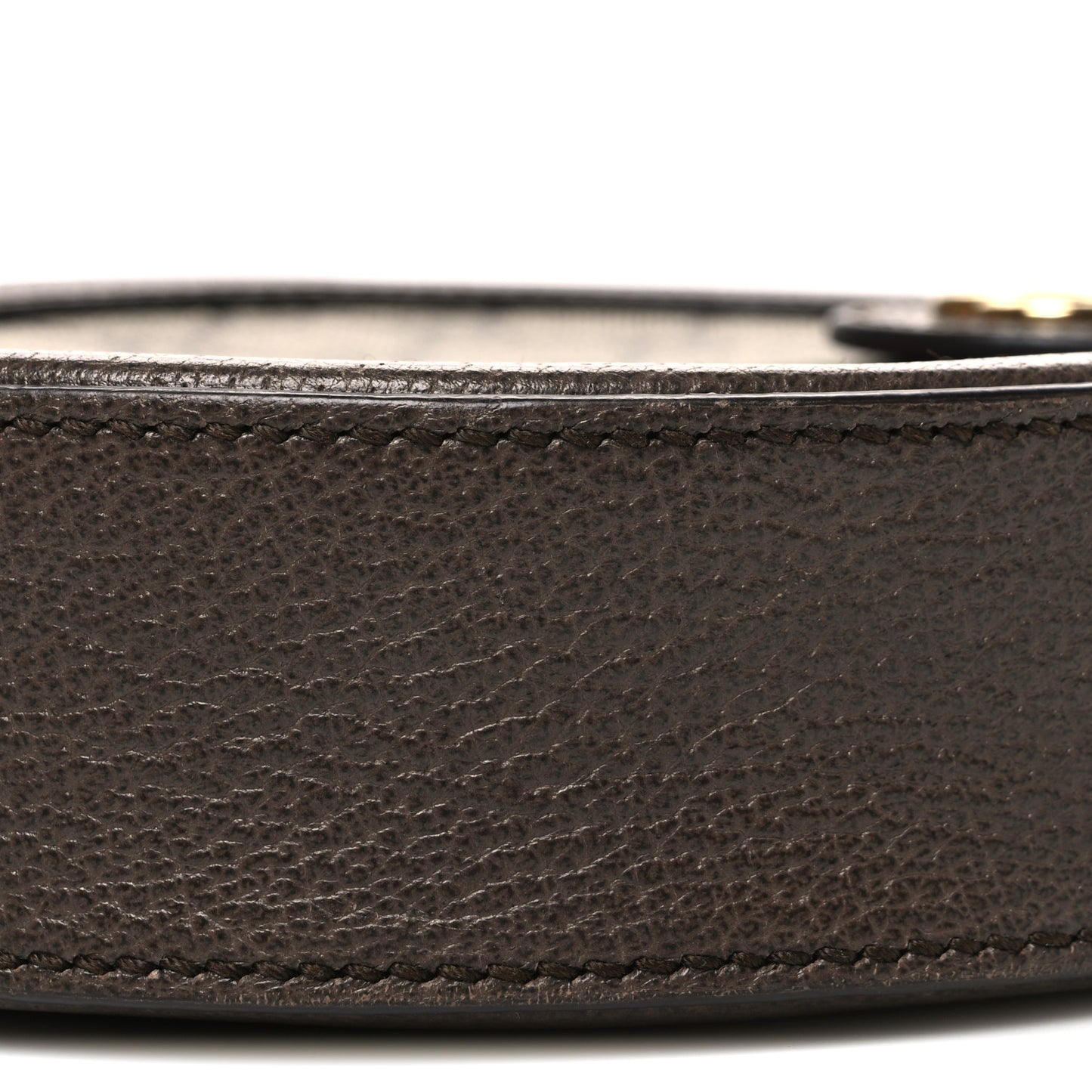 GG Supreme Monogram Web Mini Ophidia Round Shoulder Bag Brown