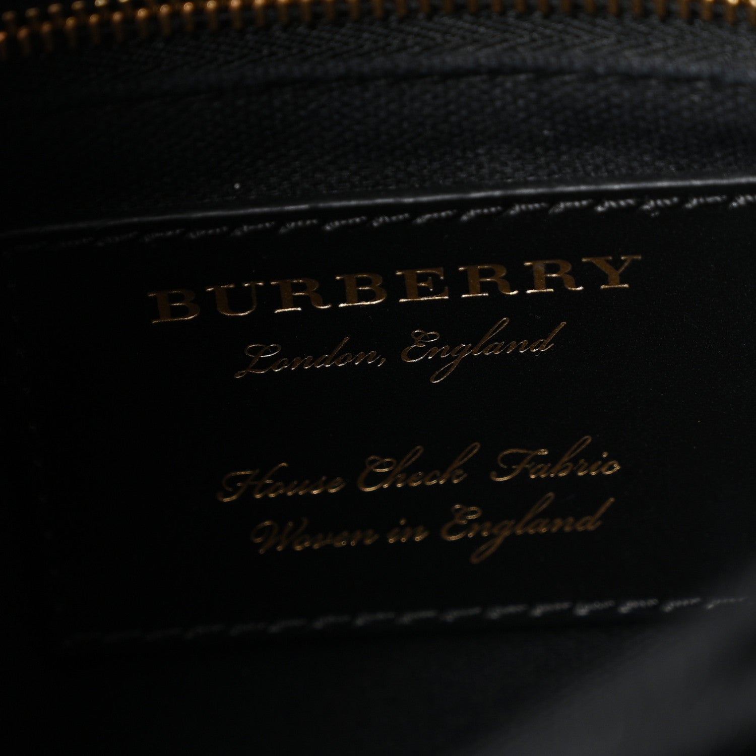 Burberry Derby Calfskin House Check Small Camberley Black 6 of 10