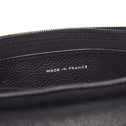 Chanel Caviar Half Moon Wallet On Chain WOC Black 7 of 9