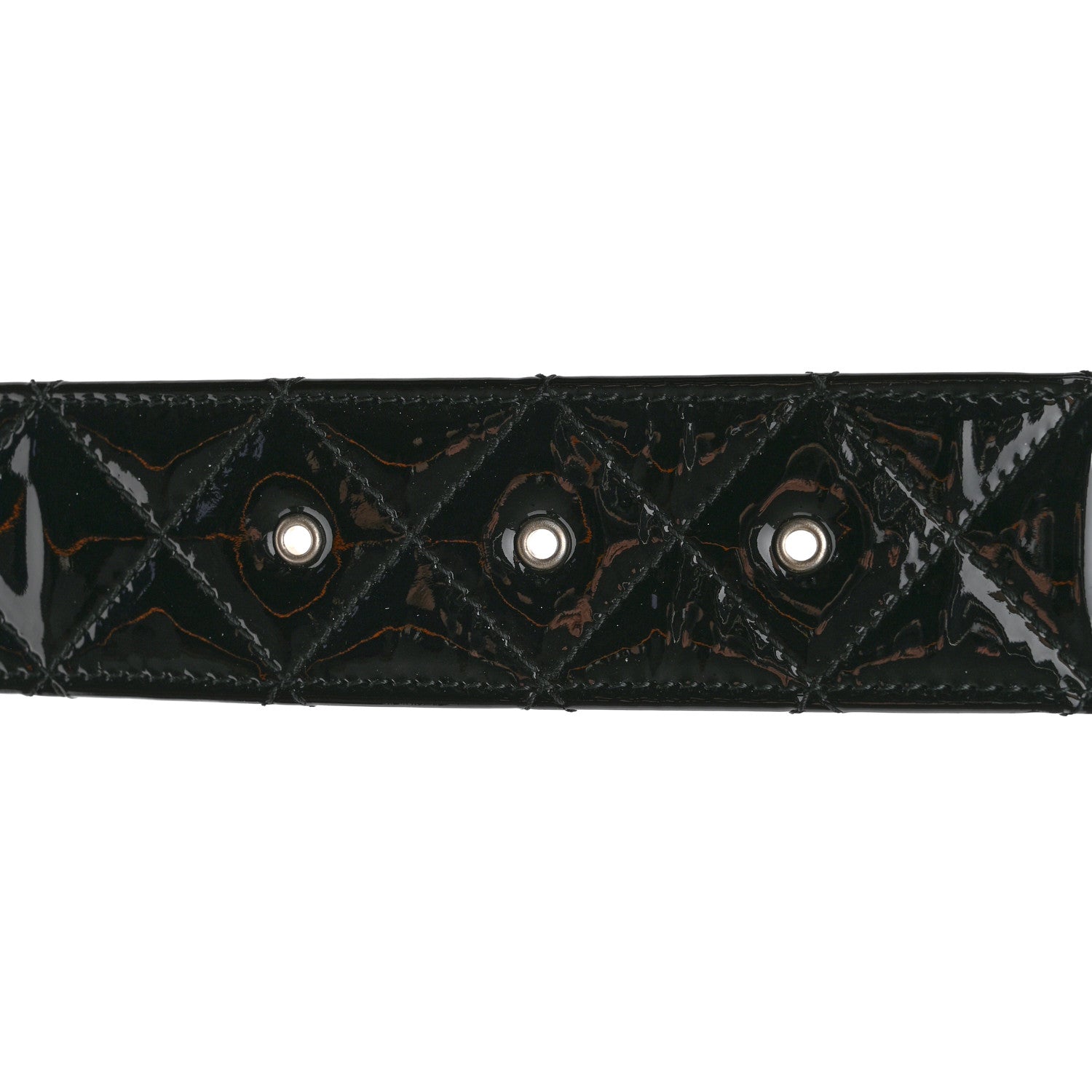 Chanel Patent Calfskin Quilted CC Belt 85 34 Black 3 of 9