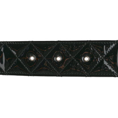 Chanel Patent Calfskin Quilted CC Belt 85 34 Black 3 of 9
