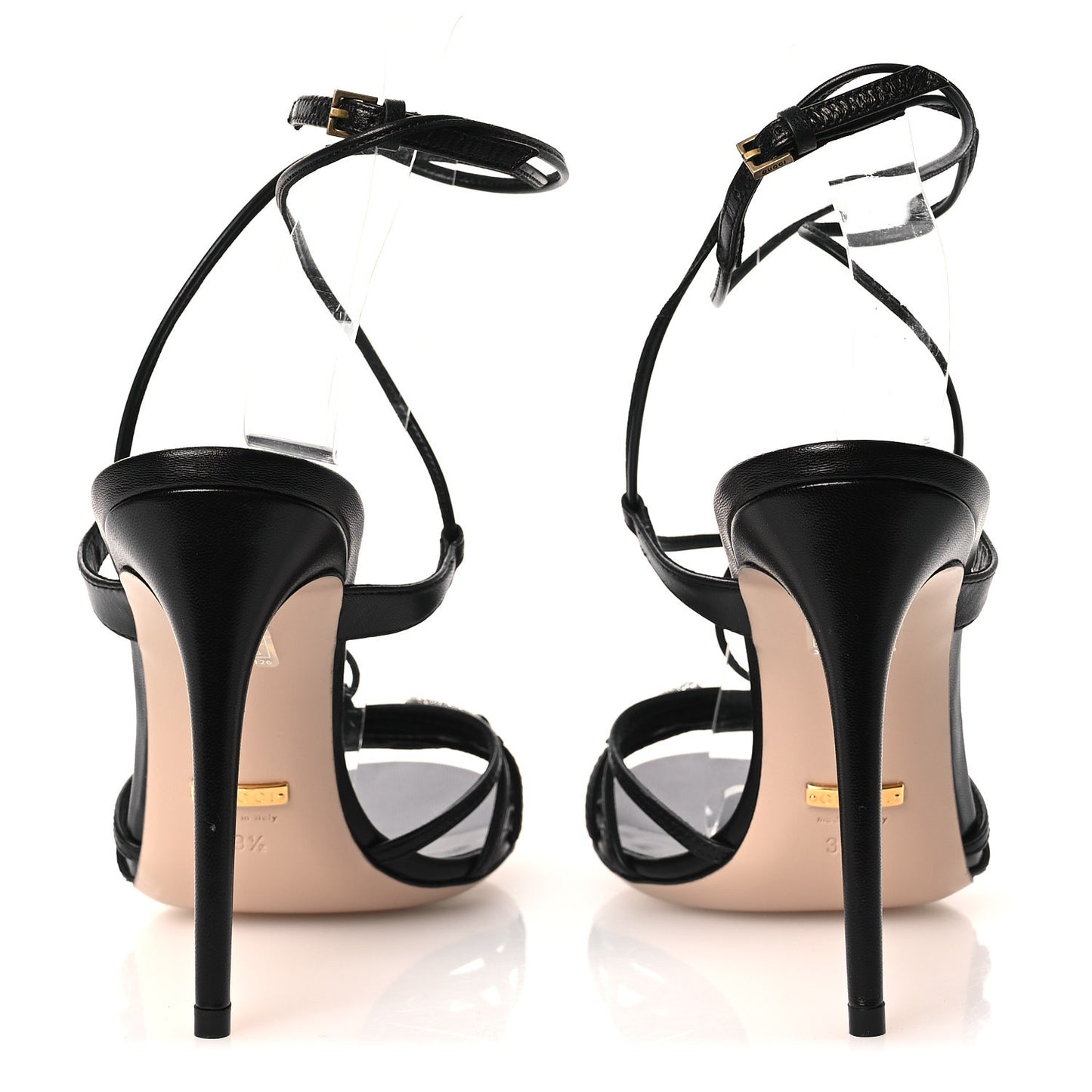 Malaga Kid Crystal Strappy Horsebit Sandals 39.5 Black