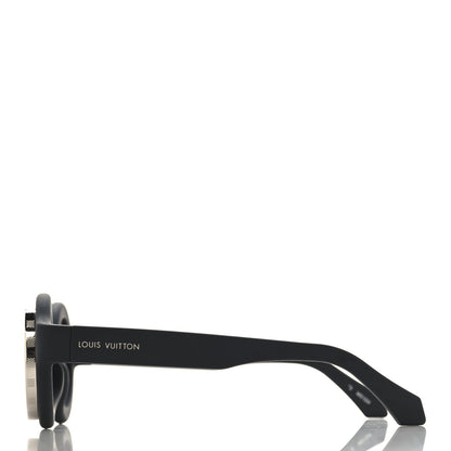 Louis Vuitton Rubber Super Vision Round Sunglasses Z2386U Black 3 of 6