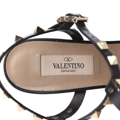 Valentino Garavani Calfskin Rockstud 60mm City Sandals 38.5 Black 7 of 10