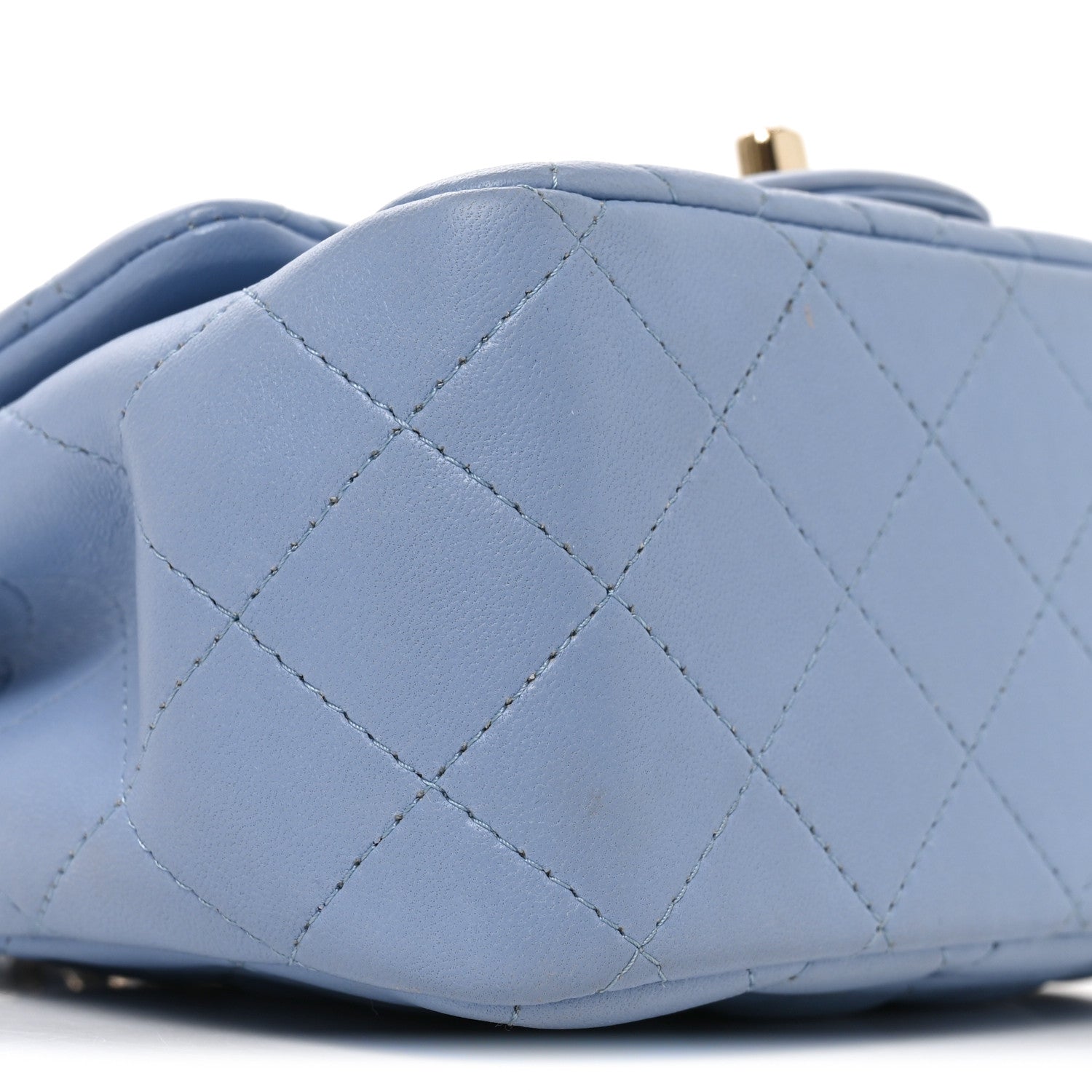 Chanel Lambskin Quilted Mini Square Flap Blue 9 of 10
