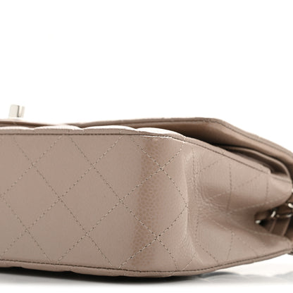 Chanel Caviar Quilted Medium Double Flap Taupe 10 of 12