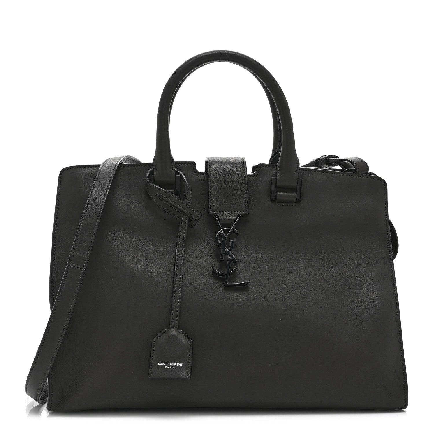 Saint Laurent Calfskin Small Monogram Cabas Grey 1 of 11