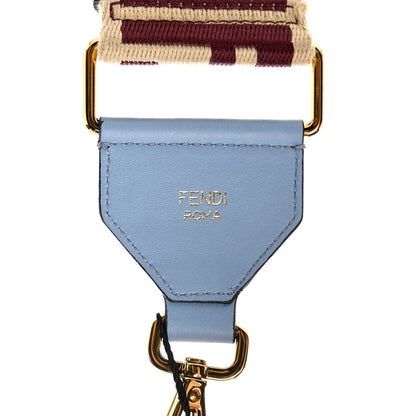 Fendi Ribbon Vitello King FF 1974 Adjustable Strap You Blue 3 of 5