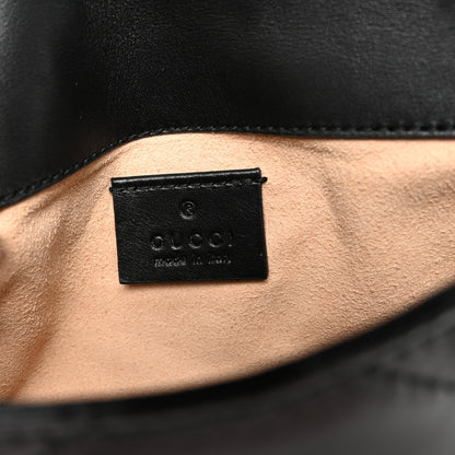 Gucci Calfskin Matelasse Super Mini GG Marmont Shoulder Bag Black 6 of 11