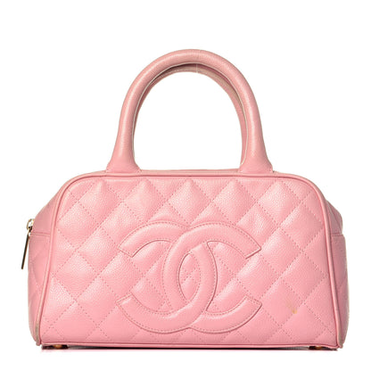 Chanel Caviar Quilted Small Bowler Pink 1 of 9