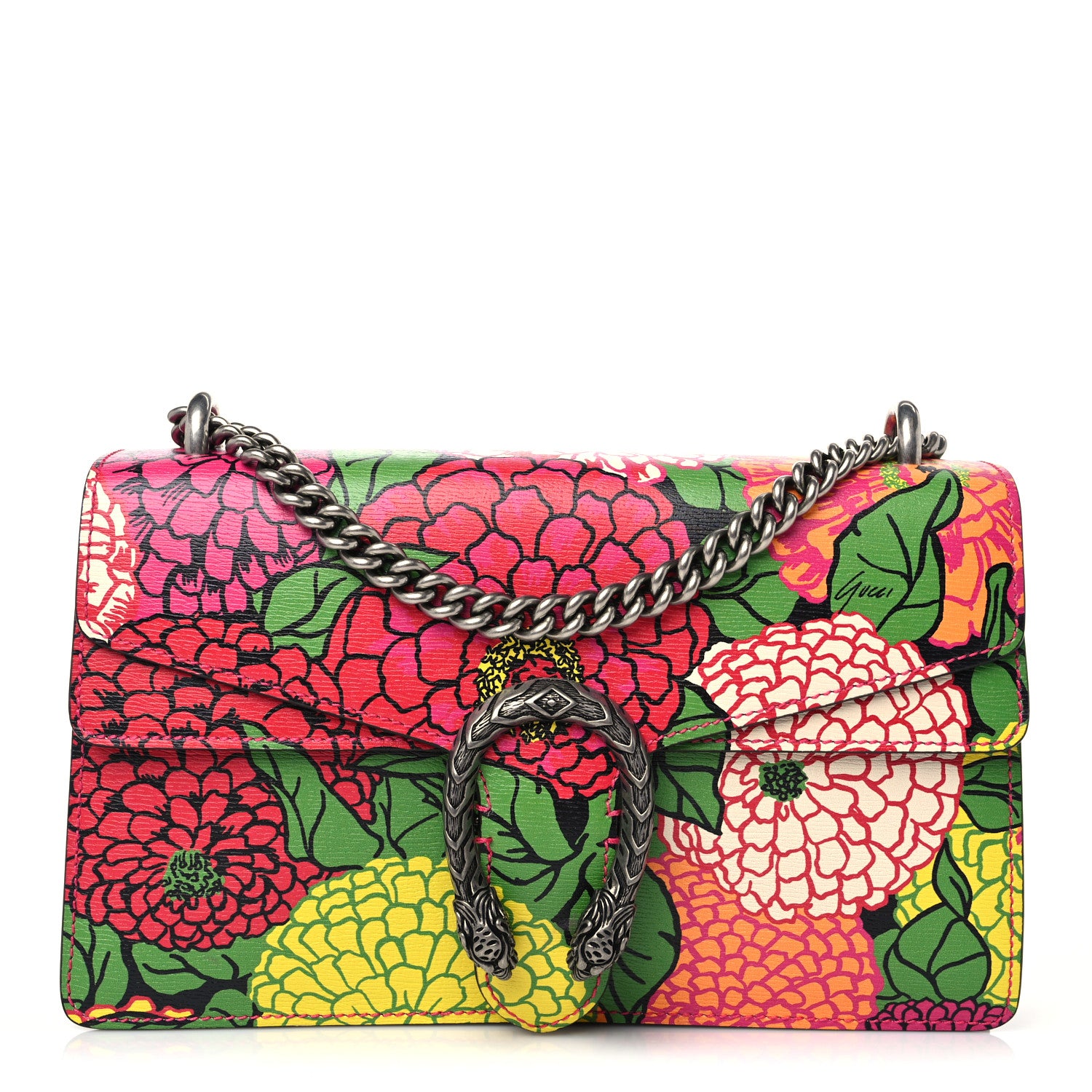 Gucci X KEN SCOTT New Shangai Calfskin Pomponica Print Small Dionysus Shoulder Bag Multicolor 1 of 9