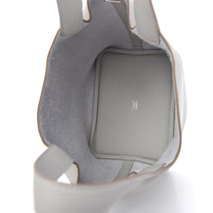 Hermes Taurillon Clemence Picotin Lock 18 PM Gris Perle 5 of 10
