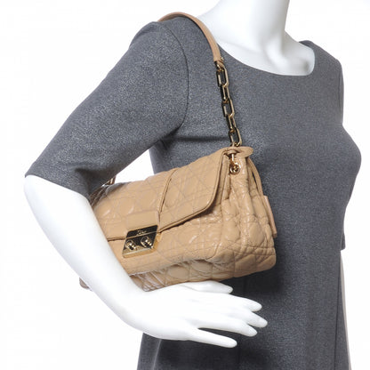 Christian Dior Lambskin Cannage New Lock Flap Beige 2 of 8