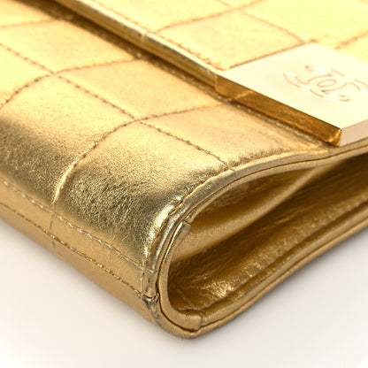 Chanel Metallic Lambskin Chocolate Bar Flap Gold 10 of 10