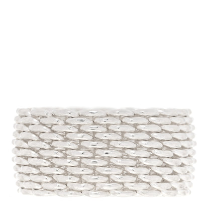 Tiffany Sterling Silver Somerset Mesh Ring 51 5.75 1 of 4