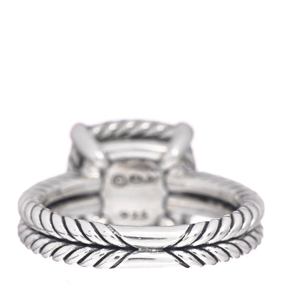 David Yurman Sterling Silver Diamond Black Orchid 9mm Chatelaine Pave Bezel Ring 52 6 4 of 5