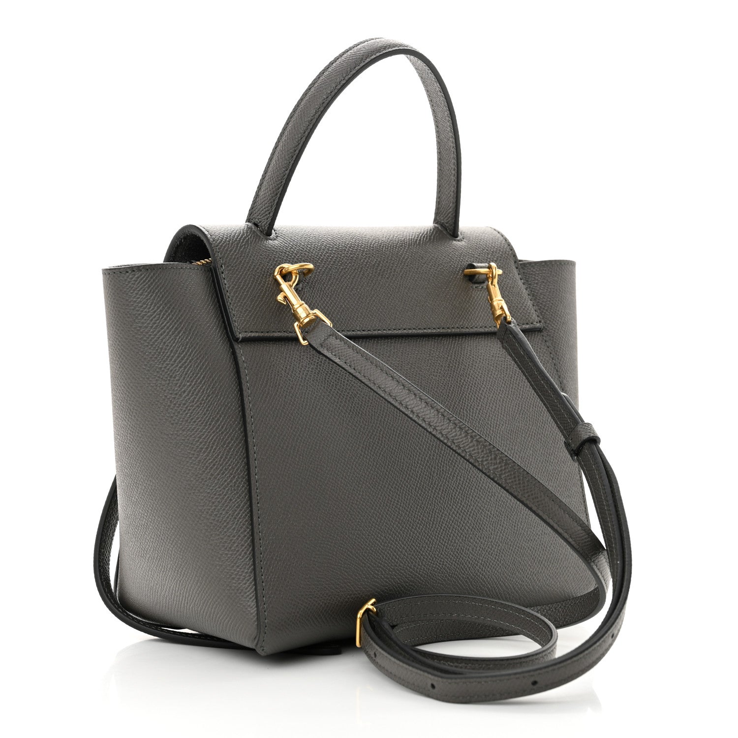 Celine Grained Calfskin Nano Belt Bag Grey 3 of 10