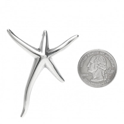 Tiffany Sterling Silver Extra Large Starfish Brooch Pin 2 of 4